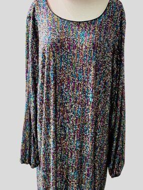 Women's Plus Size 22/24W Cato Collection Limited Edition Sequined Shift Dress